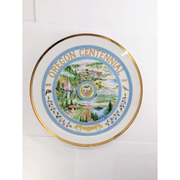 OREGON CENTENNIAL PLATE FROM 1959 CENTENNIAL CELEBRATION 7" Plate - Picture 1 of 2